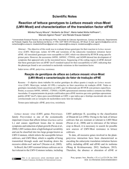 (LMV-Most) and Characterization of the Translation Factor Eif4e