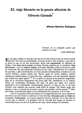 EL Viaje Literario En La Poesía Ultraísta De Oliverio ~Irondo*