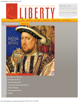 Liberty Magazine | January / February 2009