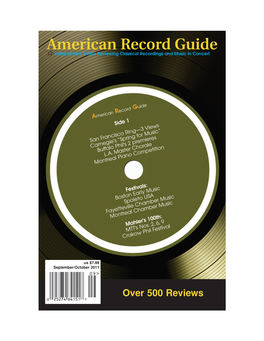 American Record Guide & Independent Critics Reviewing Classical Recordings and Music in Concert