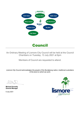 Agenda of Lismore City Council