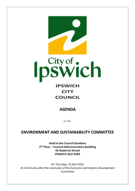 Agenda of Environment and Sustainability Committee