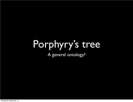 Tree of Porphyry a Deeper Analysis