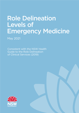 Role Delineation Levels of Emergency Medicine May 2021