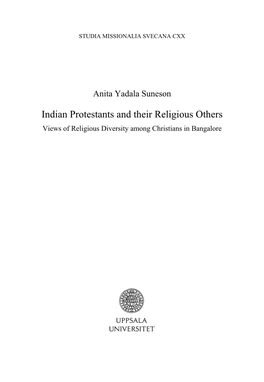 Indian Protestants and Their Religious Others Views of Religious Diversity Among Christians in Bangalore