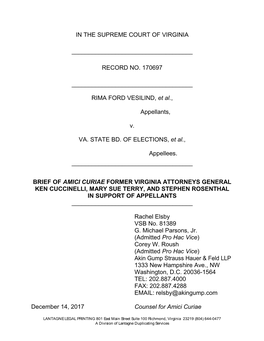 Amicus Brief of Former Attorneys General