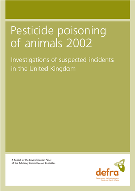 Pesticides Poisoning of Animals 2002