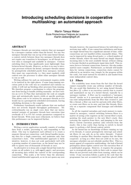 Introducing Scheduling Decisions in Cooperative Multitasking: an Automated Approach