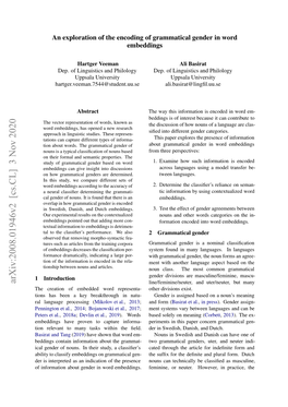 Arxiv:2008.01946V2 [Cs.CL] 3 Nov 2020 H Raino Meddwr Representa- Word Embedded of Creation the Fifrainaotgne Nwr Embeddings