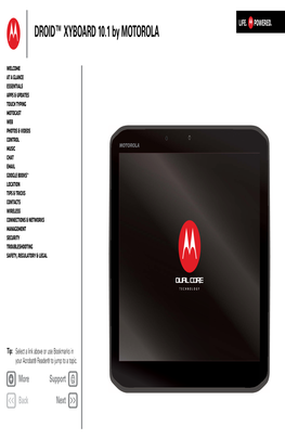 DROID XYBOARD 10.1 by MOTOROLA Verizon User Guide