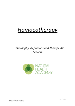 Homoeotherapy