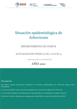 Situación Epidemiológica De Arbovirosis