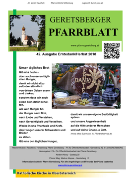 Geretsberger Pfarrblatt