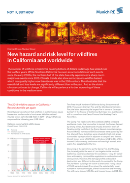 New Hazard and Risk Level for Wildfires in California and Worldwide