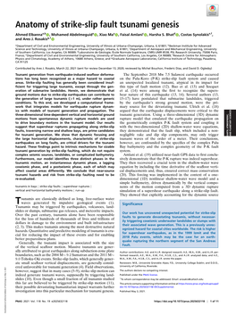 Anatomy of Strike-Slip Fault Tsunami Genesis