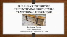 Sri Lanka's Experience in Identifying