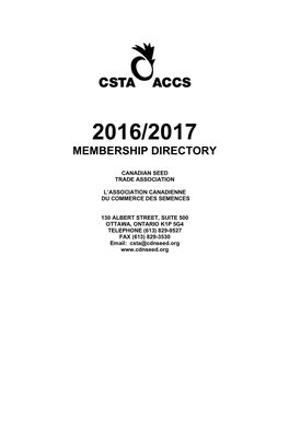 2016/2017 Membership Directory