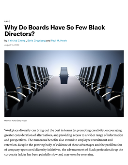 Why Do Boards Have So Few Black Directors? by J