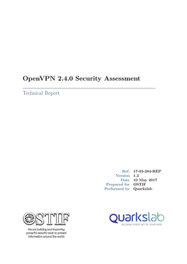 Openvpn 2.4.0 Security Assessment