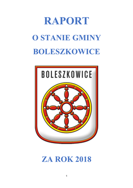 Raport O Stanie Gminy Boleszkowice Za Rok 2018