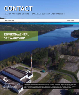 Contact Major Projects Update - Canadian Nuclear Laboratories