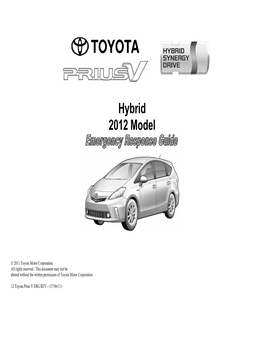QRG Toyota Prius V Hybrid 2012