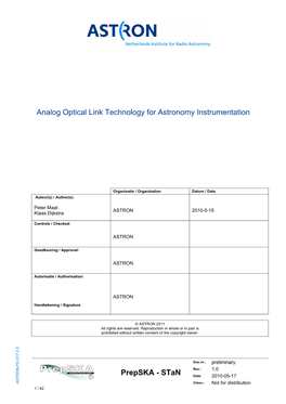 Optical Analog Link Technology and Describes the Phased Array System Configurations That Will Benefit from the Application of Aols