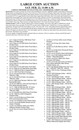 Large Coin Auction