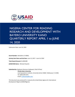 Nigeria Center for Reading Research and Development with Bayero University Kano