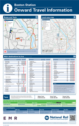 Boston Station I Onward Travel Information Buses and Taxis Local Area Map