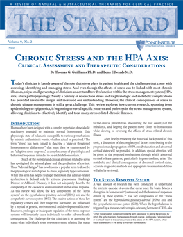 Chronic Stress and the HPA Axis: Clinical Assessment and Therapeutic Considerations by Thomas G