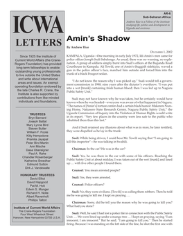 Amin's Shadow