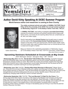 Newsletterenvironmental News for Door County Spring 2012