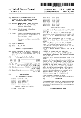 (12) United States Patent (10) Patent No.: US 6,319,953 B1 Carlson Et Al