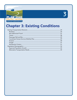 Existing Conditions Existing Transportation Elements