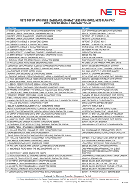 Nets Top up Machines (Cashcard, Contactless Cashcard, Nets Flashpay) with Prepaid Mobile Sim Card Top-Up