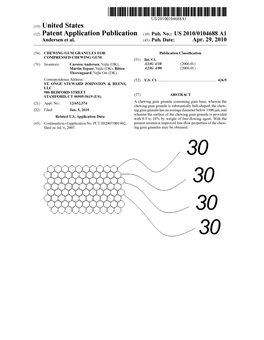 (12) Patent Application Publication (10) Pub. No.: US 2010/0104688 A1 Andersen Et Al