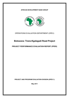 Botswana: Trans-Kgalagadi Road Project