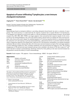 Apoptosis of Tumor-Infiltrating T Lymphocytes: a New Immune