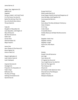 James Barnes LS Anger, Fear, Aggression (V) MWYHL (V