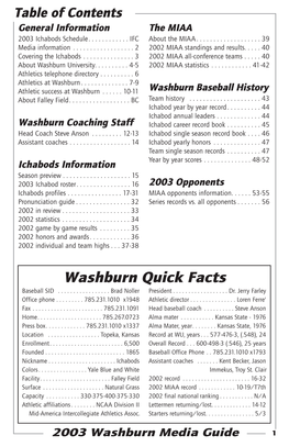 2003 Baseball Guide