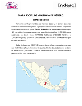 Mapa Social De Violencia De Género