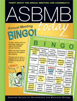 Tweet About the Annual Meeting: Use #ASBMB2010