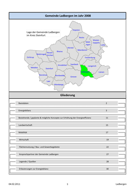 Kommunalsteckbrief Der Gemeinde Ladbergen