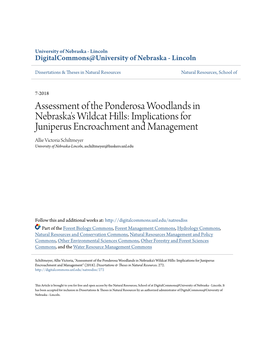 Assessment of the Ponderosa Woodlands in Nebraska's Wildcat