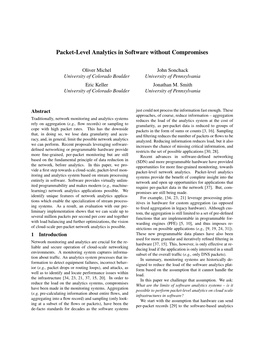 Packet-Level Analytics in Software Without Compromises