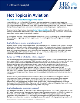 Hot Topics in Aviation