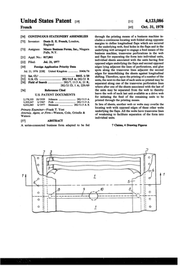 United States Patent (19) 11 4,123,086 French 45 Oct