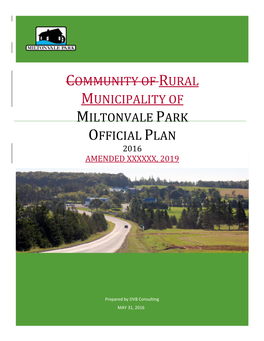 Community of Miltonvale Park Official Plan (2016)