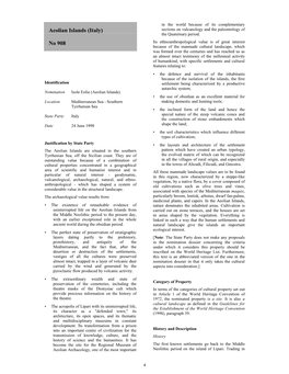 Aeolian Islands (Italy) Sections on Vulcanology and the Paleontology of the Quaternary Period